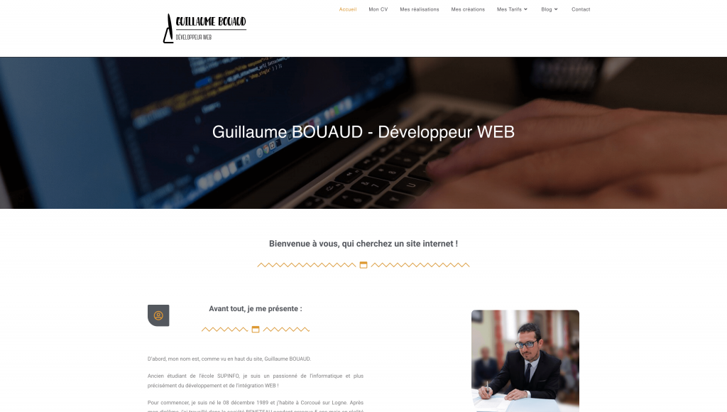 Guillaume BOUAUD - Développeur WEB à Nantes