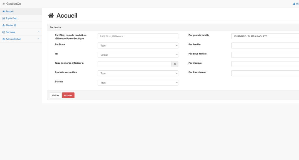 Outil de gestion commerciale