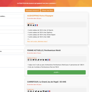 Système de jeux concours